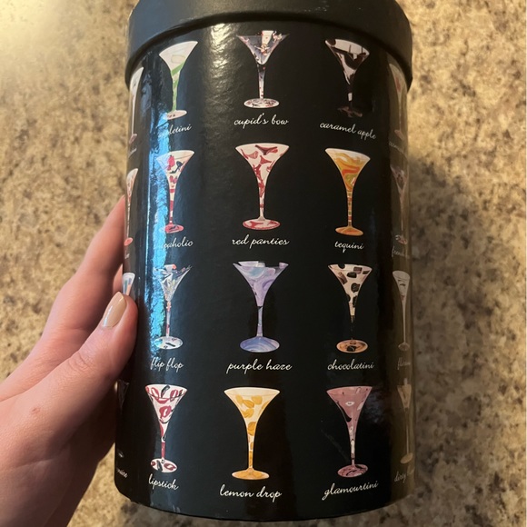 NWT Lolita Shopaholic Too Hand Painted Martini Glass in Original Box - Picture 3 of 15